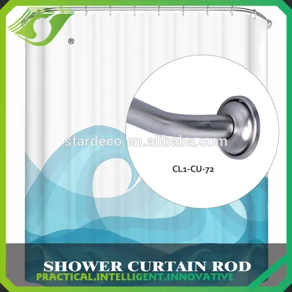 Z208 decorative curtain poles end caps / telescopic shower curtain poles / black shower curtain rod price for russia market