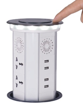 Germany Russia  style wifi  Motorized pop up socket with EU socket and  18W USBA&USBC smart home automation system solution