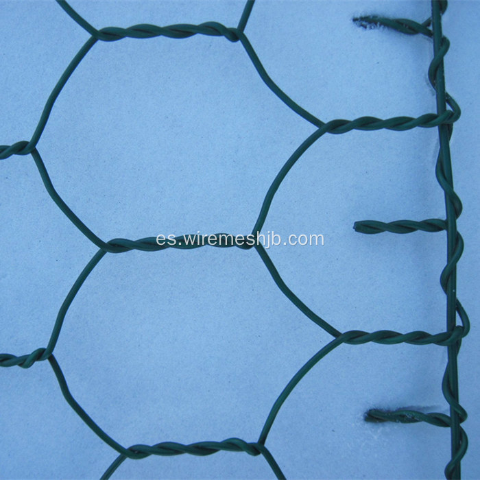 Vinilo recubierto Hexagonal Malla Gabion Basket