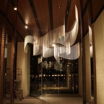 Lampadario di vetro in cristallo su misura moderna Jansoul per il resort d'ufficio della villa dell'hotel