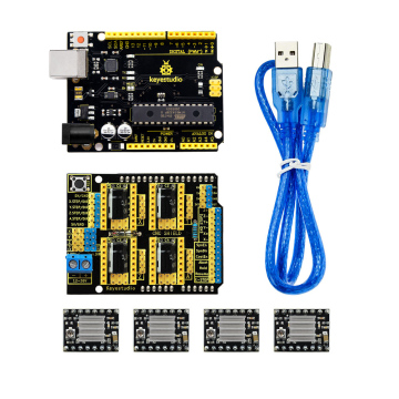 Keyestudio CNC Kit for Arduino Uno R3 with 4pcs A4988 Driver - GRBL Compatible