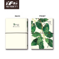 Cuaderno de tapa blanda estilo amor de hoja verde personalizado