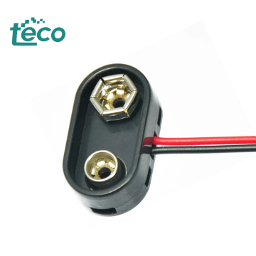 9V Dual Wires T Type Battery Clip Connectors and Buckle Holder for Easy Battery Management