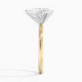 18k အဝါရောင်ရွှေဓာတ်ခွဲခန်းစိန် Solitaire လက်စွပ်