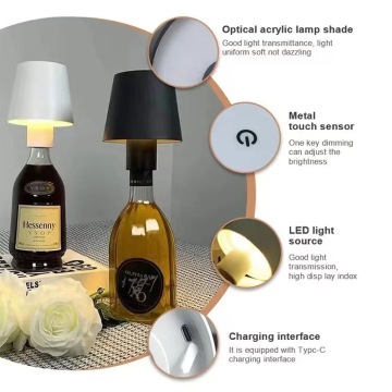 3 Color Wireless Rechargeable LED Table Lamp for Livingroom/Restaurant/Bar