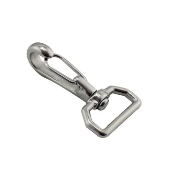 High Quality carabiner rigging hardware safety harness Stainless Steel 304/316 Simple Spring swivel Snap Hook