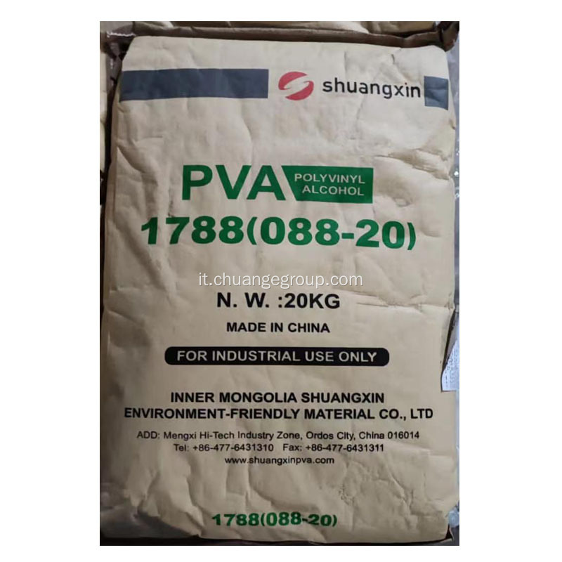 Alcool polivinilico Shuangxin PVA 1788 Agente tessile