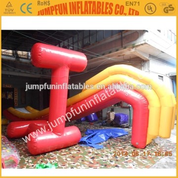 Inflatable slide on yacht