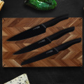 Black Knife Set with Magnetic Wood Block