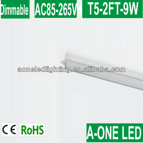 Indoor Lighting 600mm 9W 3 Pin T5 LED Tube 3 year warranty with CE RoHS