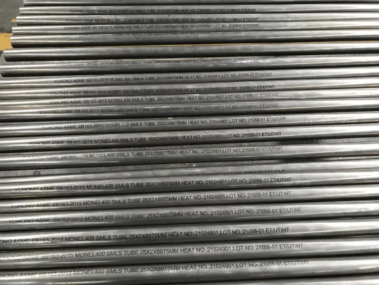 ASME SB163 UNS N04400 Monel 400 Seamless Tube
