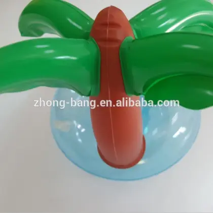 Palm tree inflatable drink holders floating cup holder in stock