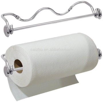 Chrome Wall Mount Paper Towel Holder Kitchen Decor Storage Metal Rack Bathroom