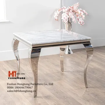 Louis 200CM White Marble Dining Table with Lucy Grey Lion Knocker Plush Velvet Chair