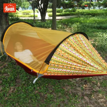 High-Quality Large Camping Hammock with Mosquito Net and Underquilt for Outdoor Adventures