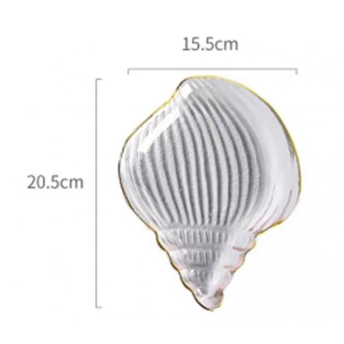 Transparent Gold Scallop Dinner Plate