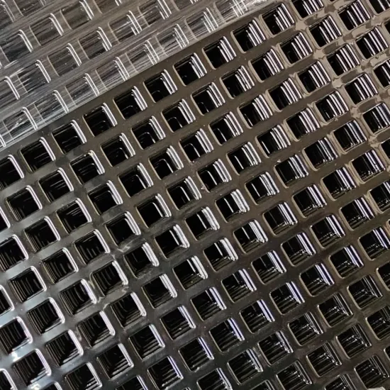 PVC Coated Black Perforated Grille Plates for Yard Decor and Ceiling Suspension