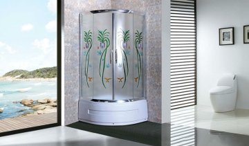 free standing round shower enclosure