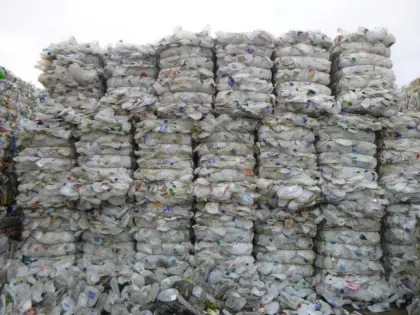 Baled HDPE Natural bottles