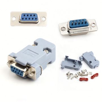 DB9 Serial Port D-SUB Connector - Female Cable Socket Plug 9 Pin 2 Rows Gold-Plated RS232 VGA Connector