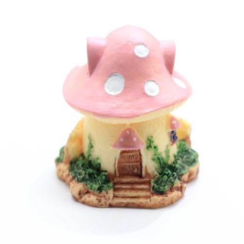 40mm Kawaii champignon maison petite résine artisanat fée jardin accessoires décor partie