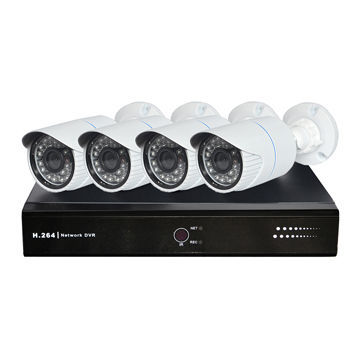 DVR Kit, Includes 1 x 4CH HDMI P2P DVR and 4 x Cameras/1/4" CMOS 700TVL/3.6mm Lens/24-piecexIR LEDs