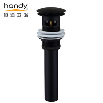 Limbah Pop-up Basin Faucet Hitam dengan Lacquer Disepuh