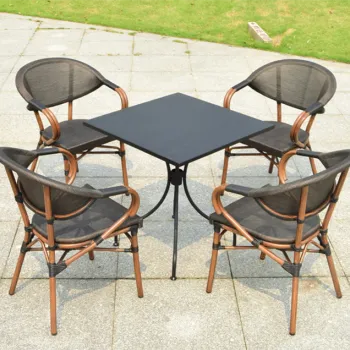 Youya All-Weather 5-Piece Metal Balcony Coffee Table and Garden Bistro Set