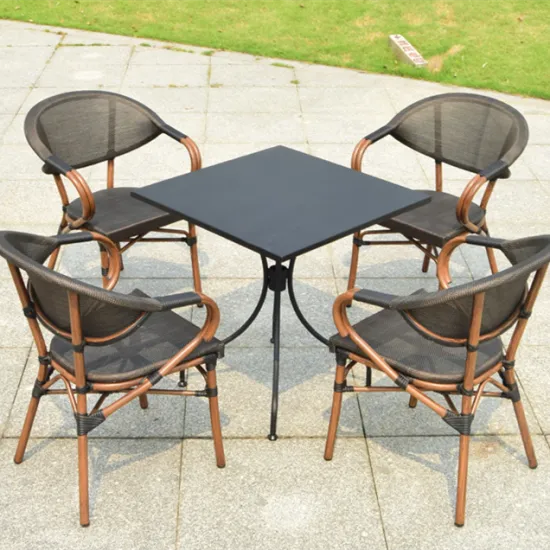 Youya Cheap Outdoor Patio Garden French Table Sets with Antique Cast Iron Furniture Legs for Bistro Set