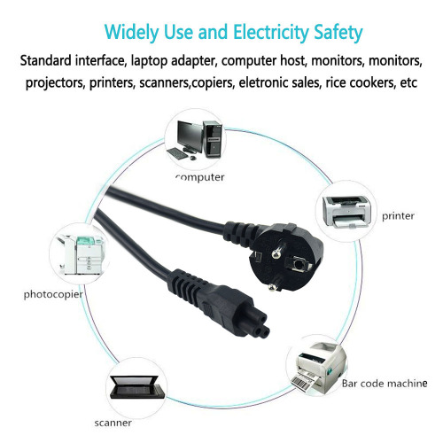 EU-Stecker 3-poliges Wechselstromkabel