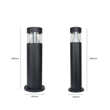 LED Bollard Light: IP65 Waterproof Aluminum Acrylic Outdoor Landscape Park Lawn Lighting