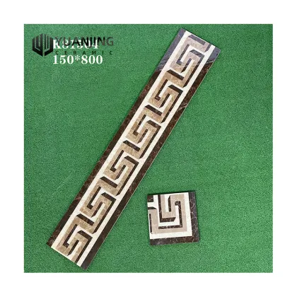 Porcelain Border Tiles 150x800mm for Living Room - Waveguide Wire Mosaic Microcrystalline Stone