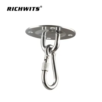 Rigging hardware Stainless Steel 304 Round Deck Pad Eye Plate Ceiling Wall Mount hammock Swing Hook
