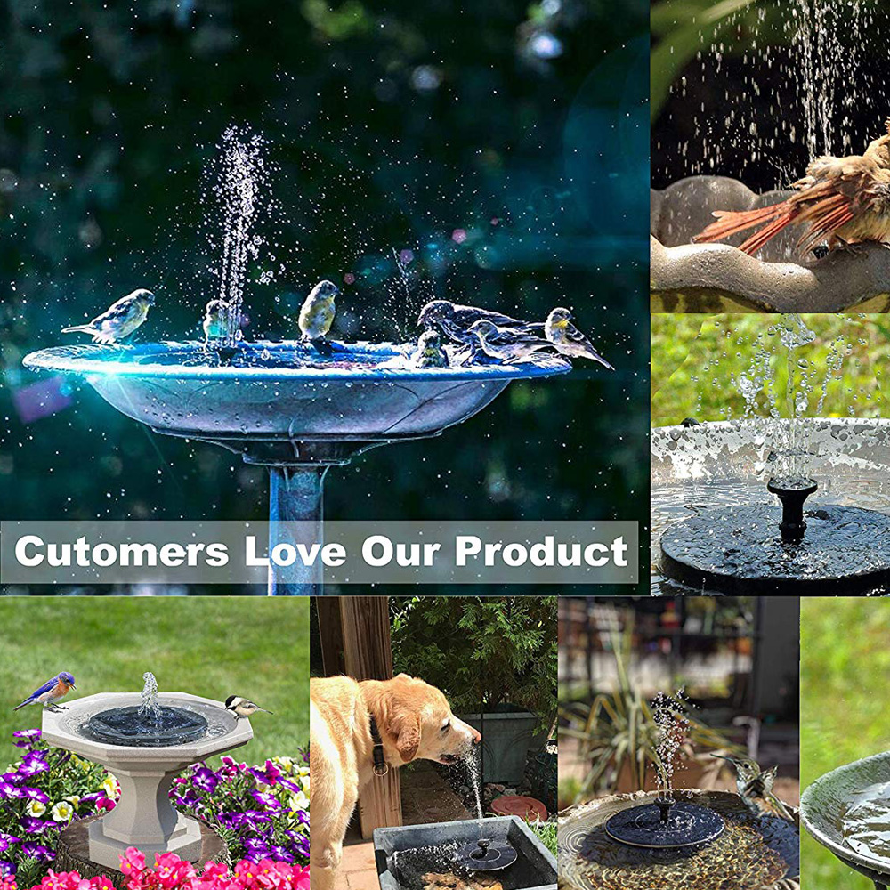 Floating Solar Fountain Garden Water Fountain Pool Pond Decoration Solar Panel Powered Fountain Water Pump Garden Decoration