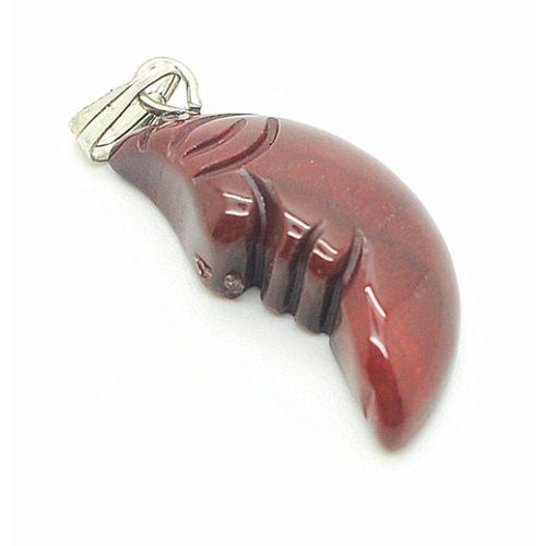 Moon Shape Red Jasper pendant