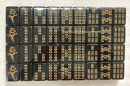 Hot Selling Brand Custom Japanese Black Mahjong Tile Set