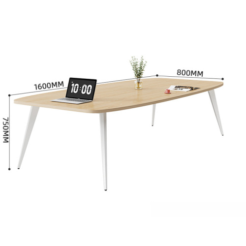 Mesa de conferência elíptica com mesa longa de tiras