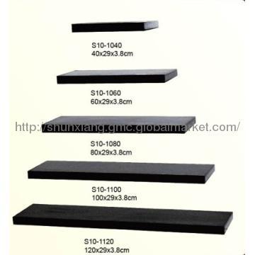 Bright Black Wall Shelving with PU high Gloss Painting
