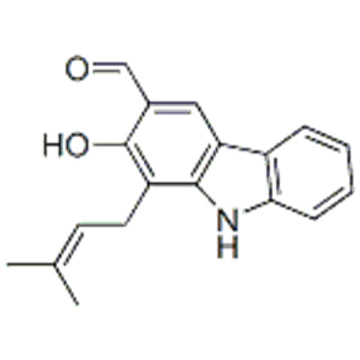 1- (3-Metil-2-butenil) -2-hidroxi-9H-carbazole-3-carbaldeído CAS 17750-35-5