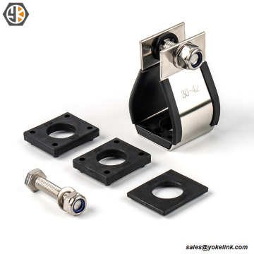 Abrazaderas para cables 316L no magnéticas de acero inoxidable de alto voltaje HV con contratuerca de nailon