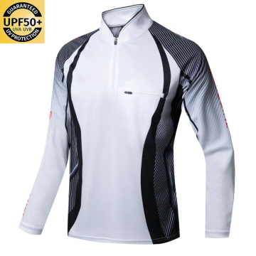 In Stock UPF50 Sun Protection Half Zip Fishing Shirt for Outdoor Activities