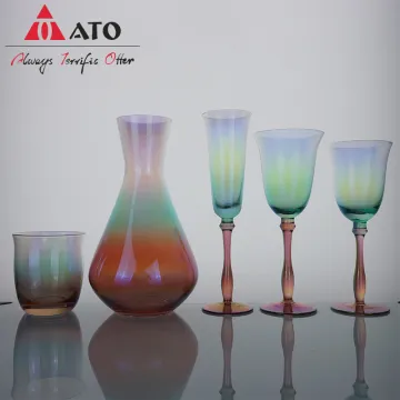 Spray Double Color Drinking Glassware with Green&Brown