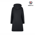 Parka com capuz à prova de intempéries com design de aba oculta