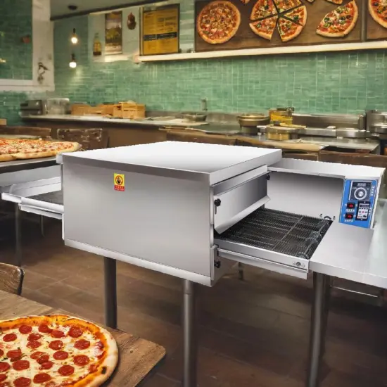 Used Stainless Steel Conveyor Pizza Oven with Digital Screen for Sale in China