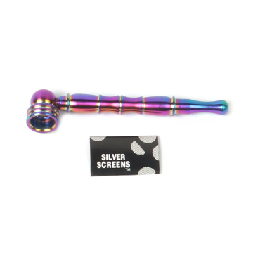 Made in China high quality 115mm metal smoking pipe bright gradient tobacco pipe  all kinds of smoking sets in stock