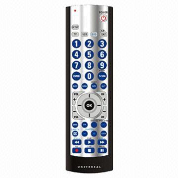 Universal Remote Control with 4-digit Code Lists, Available in Various Functions