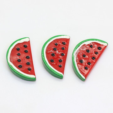 Gesimuleerde Mini Watermeloen Slice Kralen Slime Voor Kinderen Speelgoed Decor Keuken Koelkast Ornamenten Telefoon Shell decor Charms