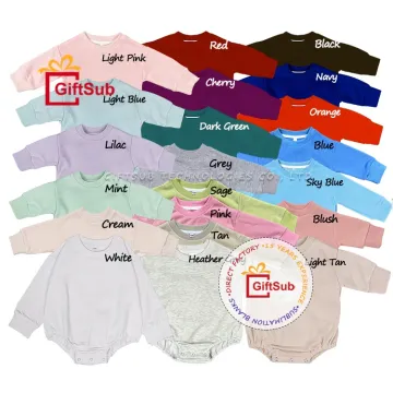 Light Colors 100% Polyester Toddler Sweater Bubble Romper with Long Sleeves and Soft Baby Clothes in Oversized Style