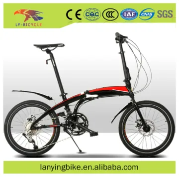 Latest New fashionable 20 inch Aluminum alloy 16 speed double disc brake folding bicycle China wholesale