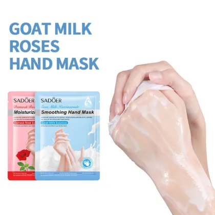 Natural Organic Goat Milk Peeling Hand Mask for Whitening and Moisturizing